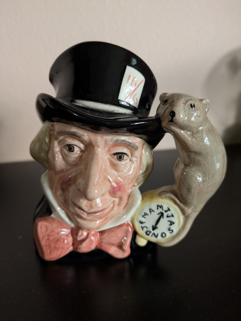 Vintage Mad Hatter Toby Jug.  Royal Doulton Collection.  1970 Perfect Condition.